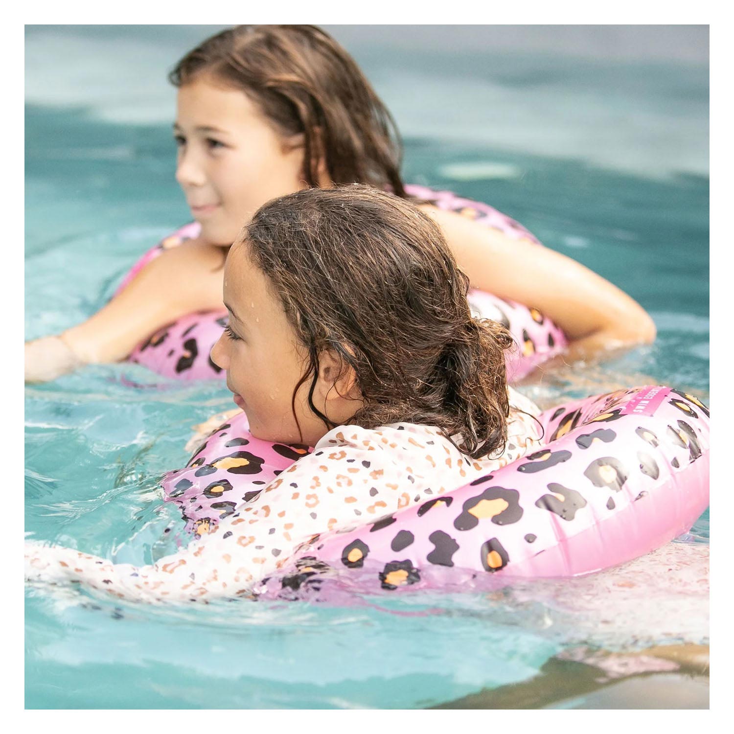 Swim Essentials Zwemring Rosé Goud Panterprint