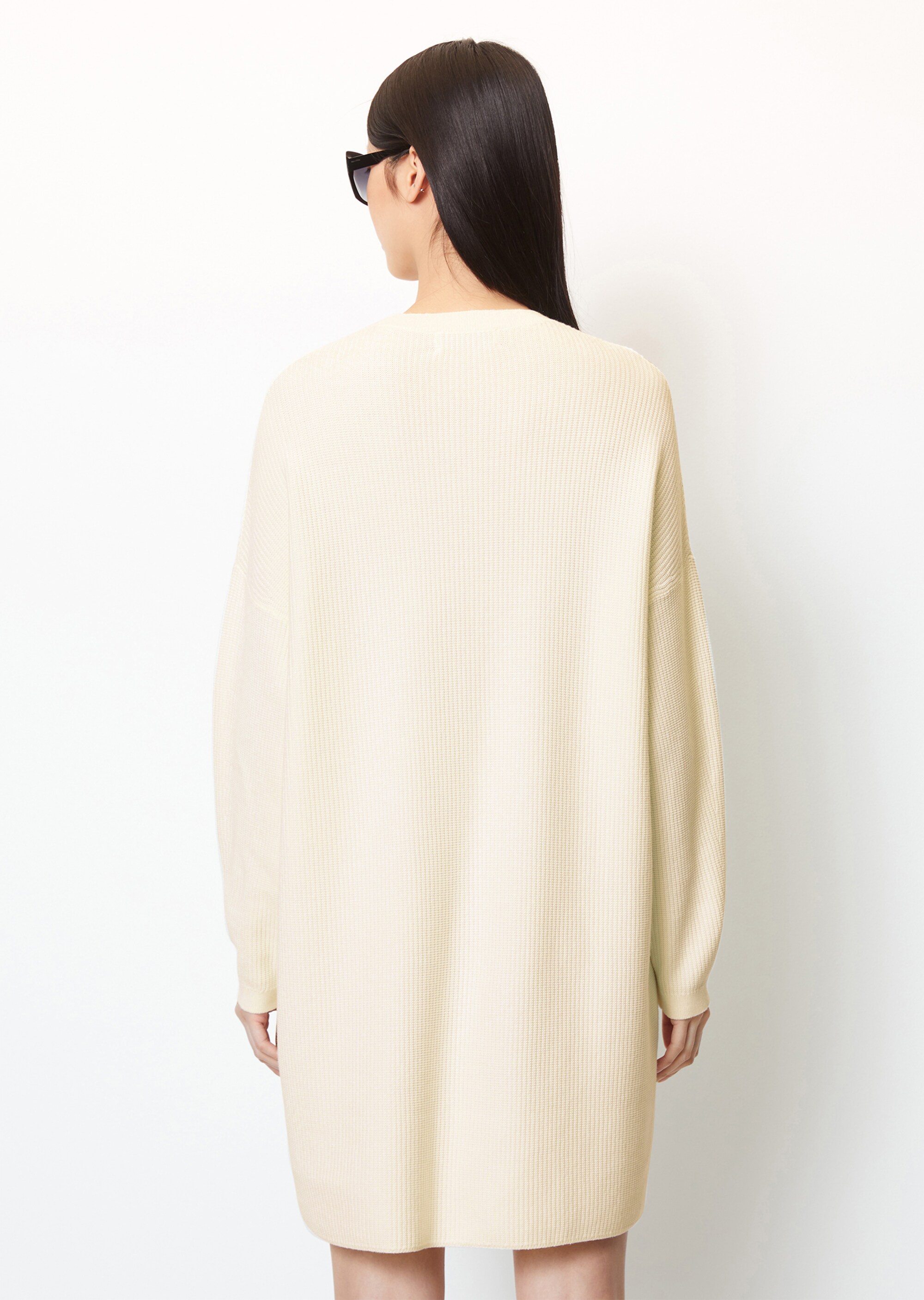 Oversize-Rippstrick-Kleid mit feiner Rippenstruktur