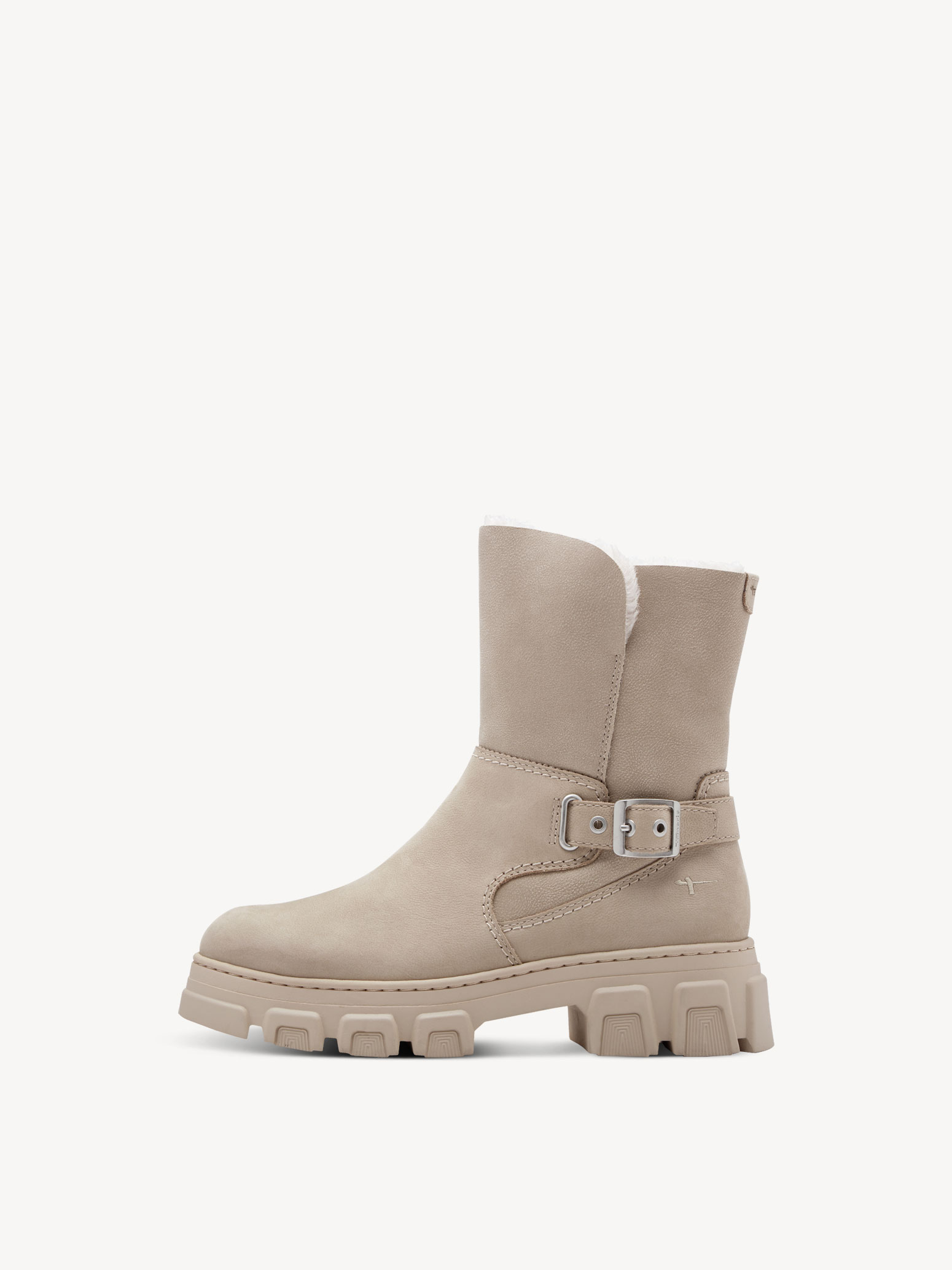Enkellaarsje - beige warme voering