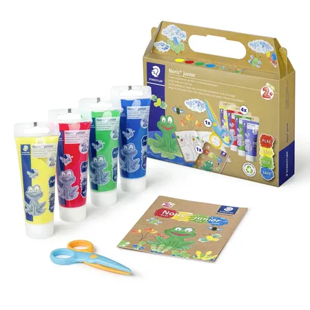 STAEDTLER® Noris® junior 61 Gemischtes Bastelset mit Fingermalfarben für Kleinkinder, 6-teilig