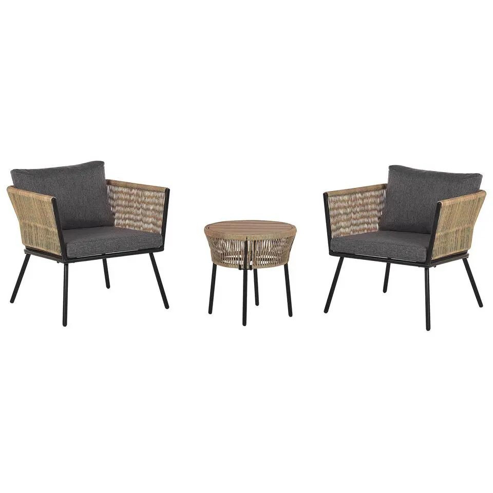 GARGANO - Bistroset voor 2 - Natuurlijk - PE rotan