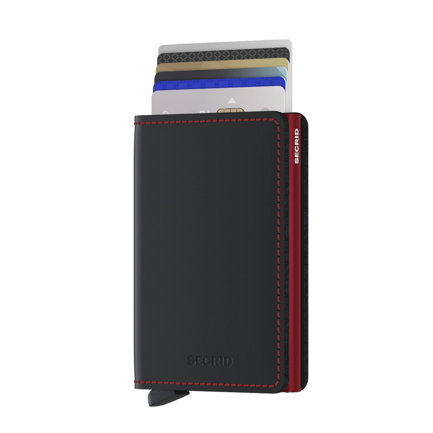 Secrid Slimwallet Portemonnee Matte black & red