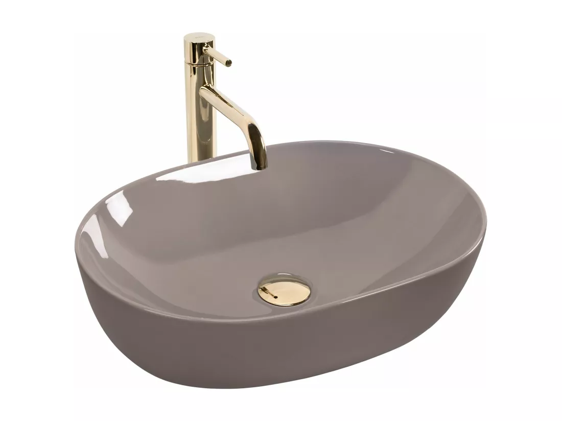Vasque À Poser Rea Lisa Shiny Beige