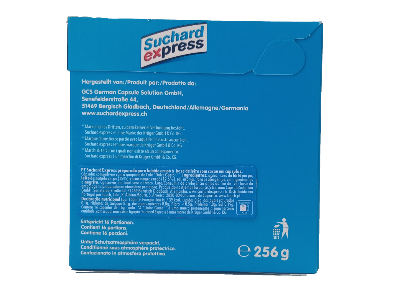 CÁPSULAS SISTDG SUCHARD EXPRESS ACHOCOLATADO 16 UN