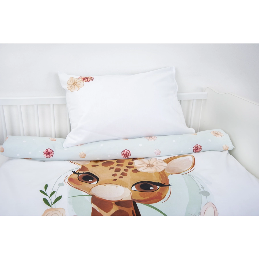 babybest® Flanell-Bettwäsche Giraffe 100 x 135 cm