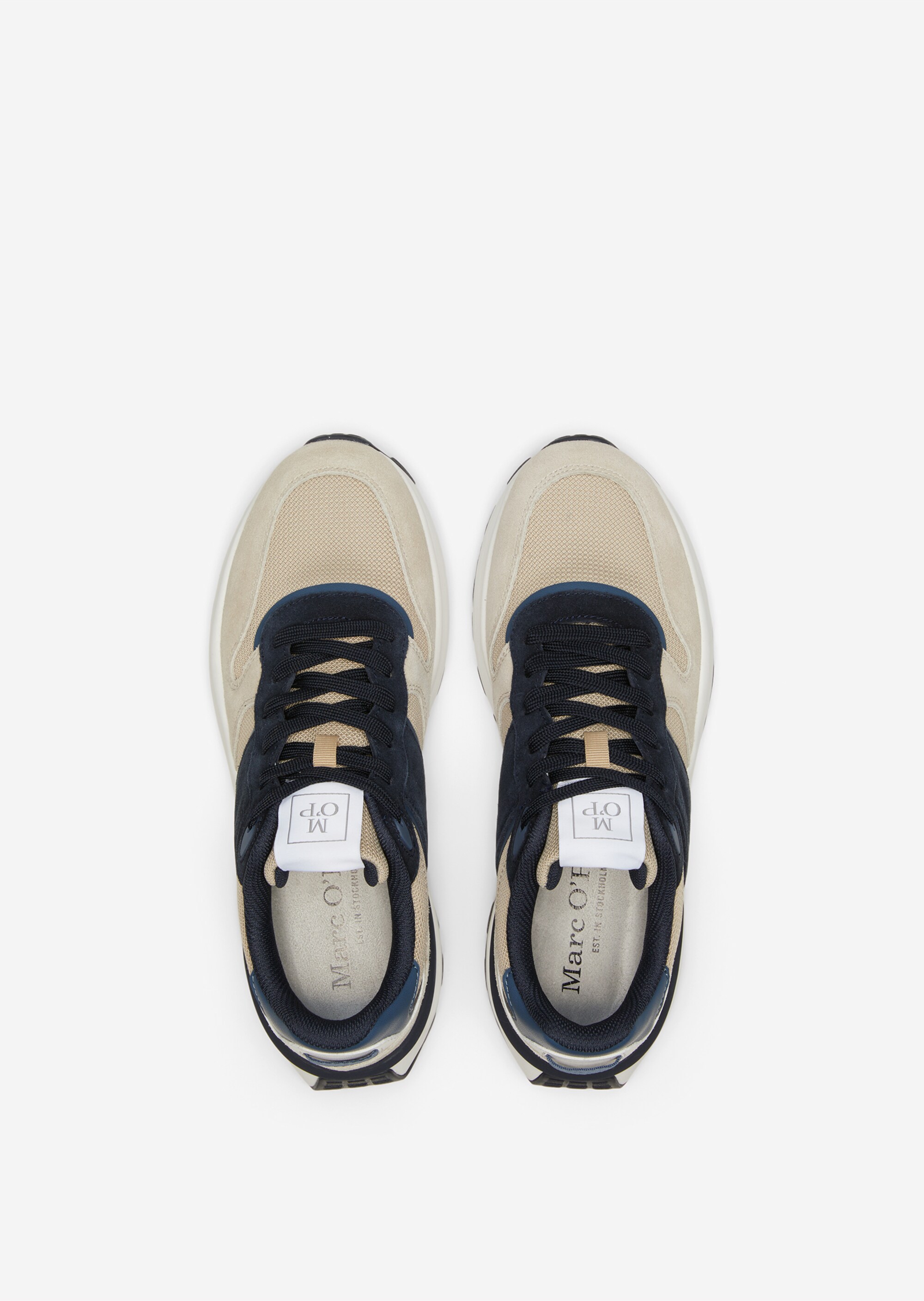 Sneaker aus Leder-Polyester-Mix
