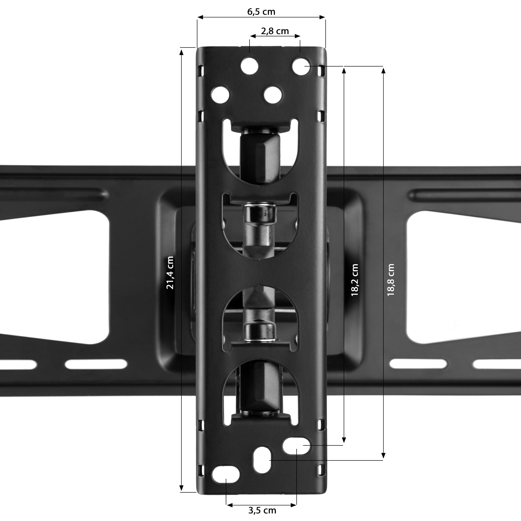 tectake® TV Wandhalterung, für 26 - 75 Zoll (66 - 191 cm), ausziehbar, bis 50 kg
