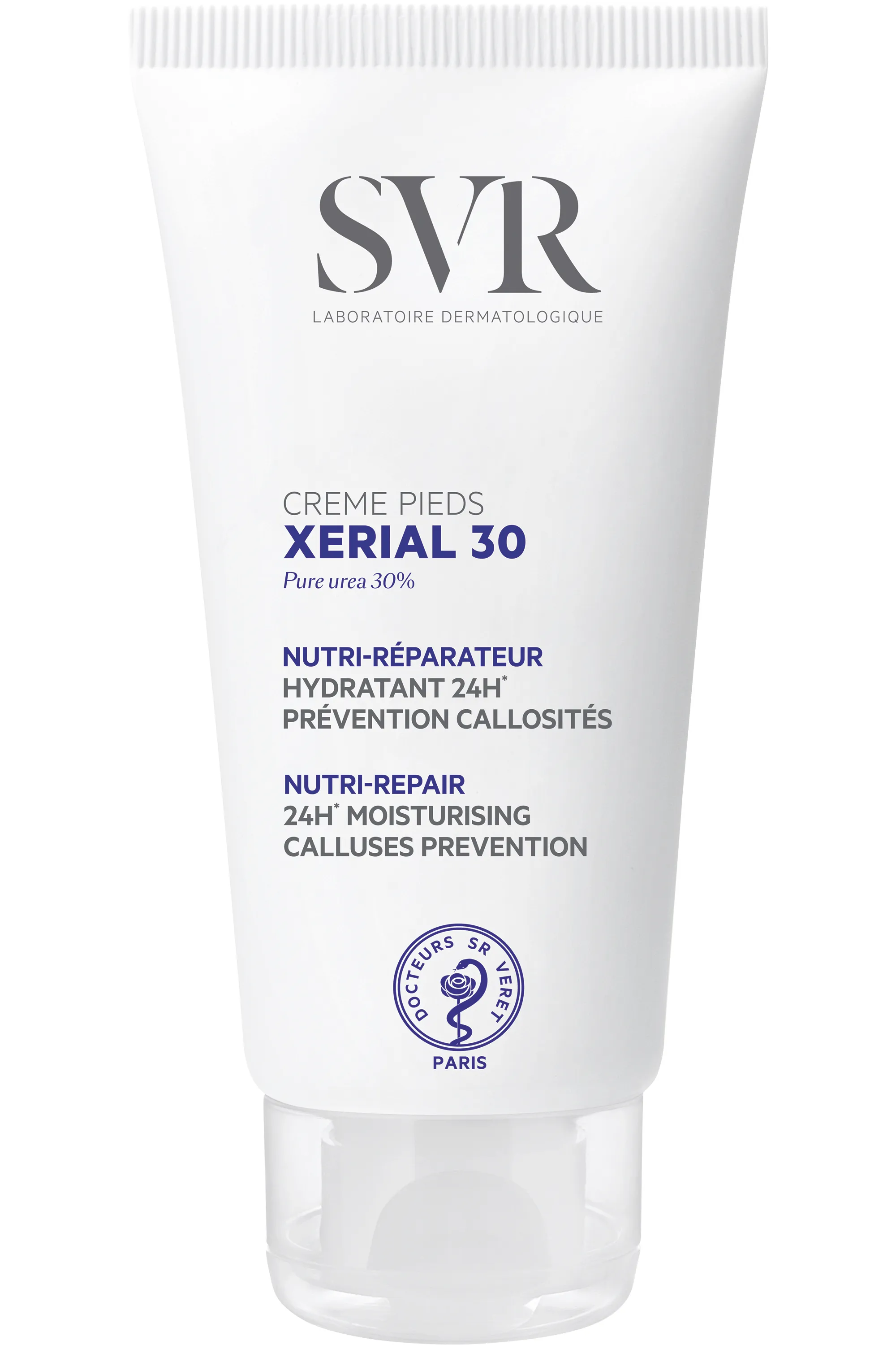 SVR Crème pieds 24h prévention callosités Xerial 30-50 ml