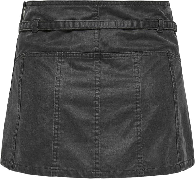 ONLY ONLDEEN MW WASHED COATED SKIRT XT P Blå