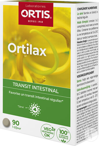 Ortis Ortilax Transit Intestinal Séné 90 Comprimés