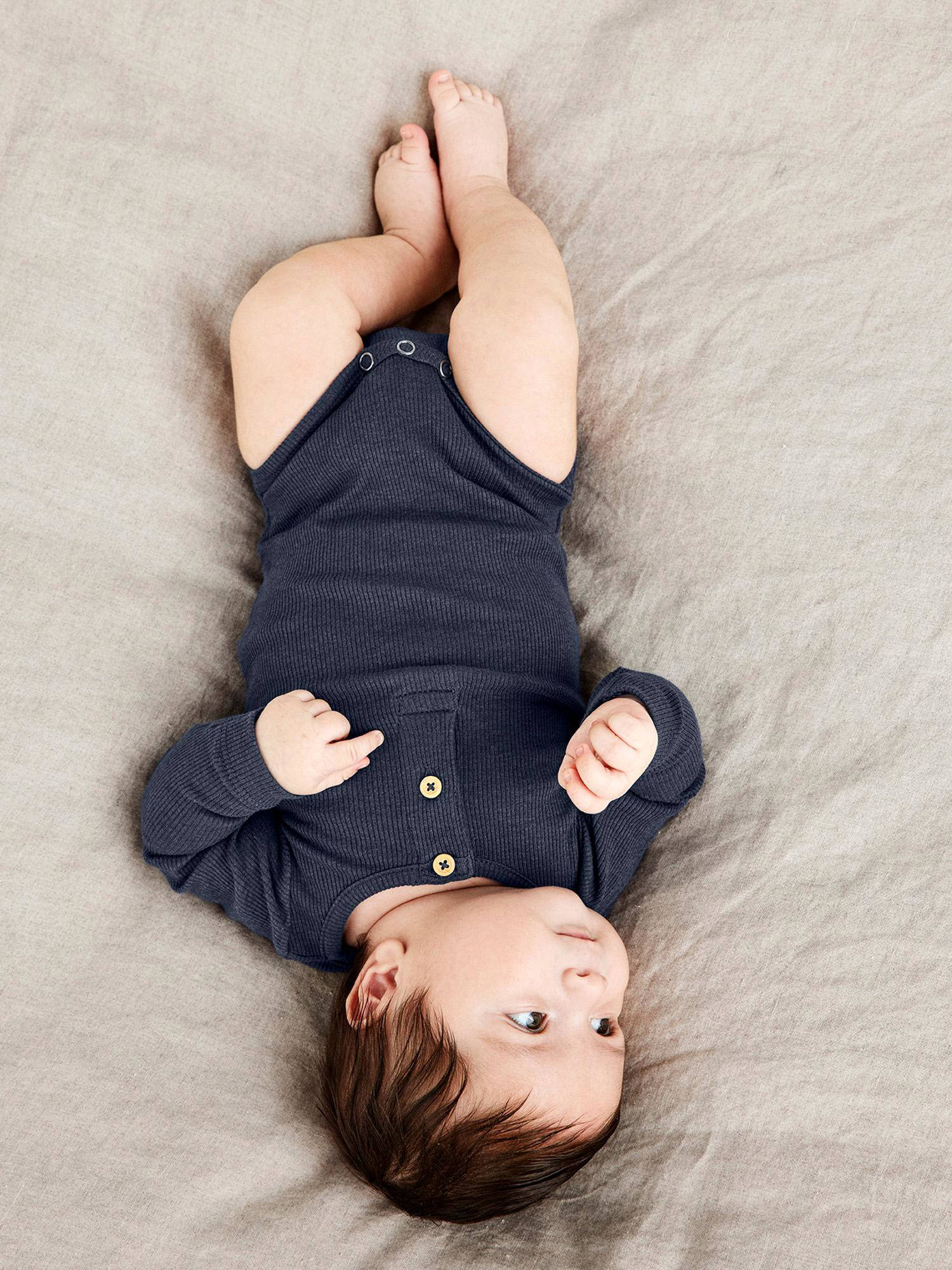 NAME IT ribgebreide romper NBMKAB donkerblauw