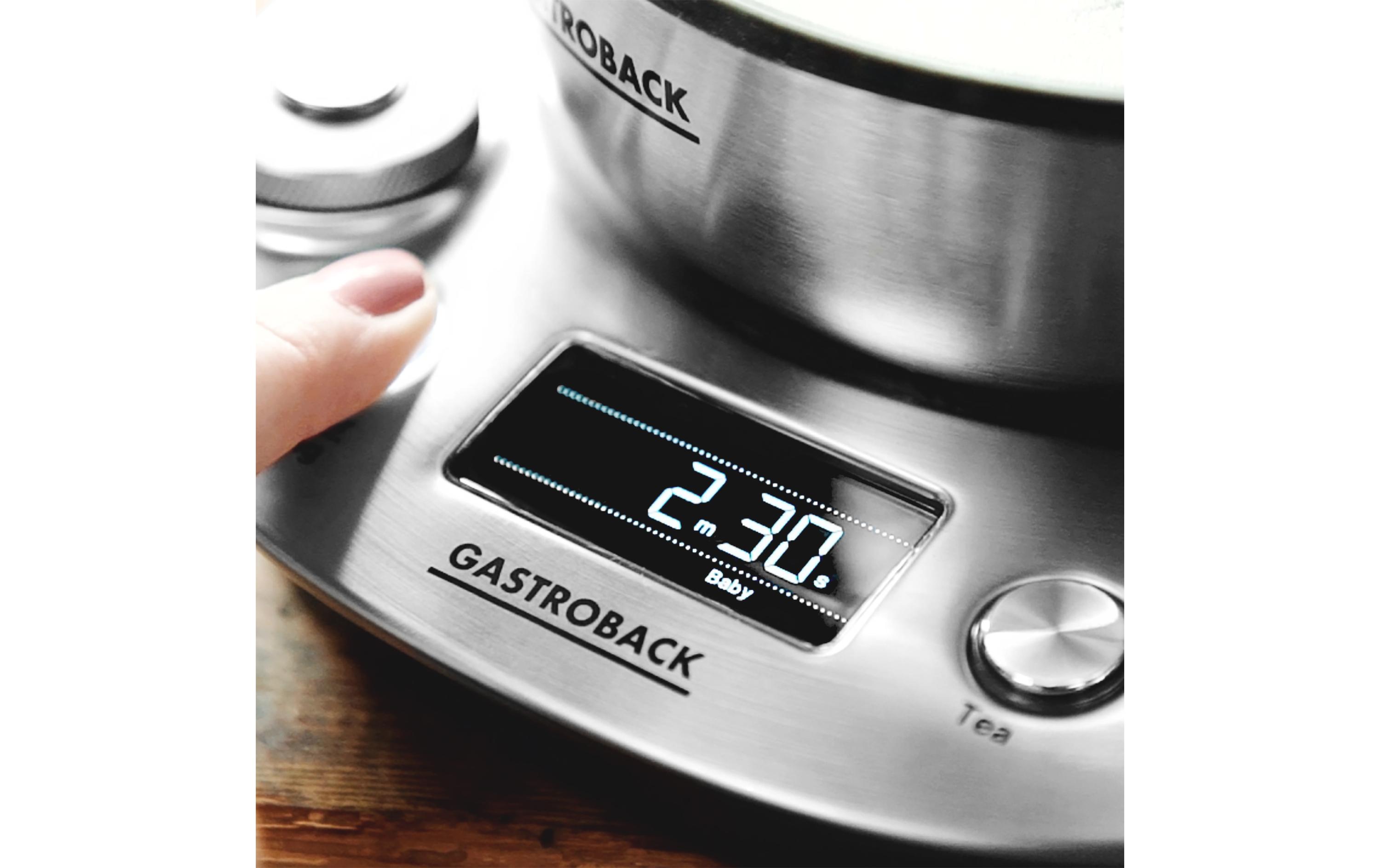 Tee- und Wasserkocher Design Tea & More Advanced Silber<br>Automatischer Tee- und Wasserkocher mit Gareinsatz