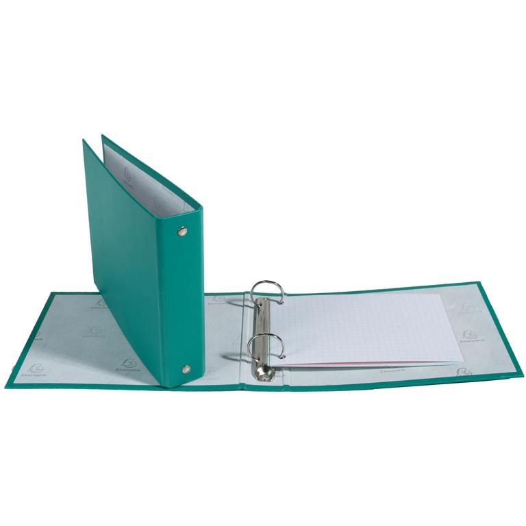 Classeur 2 anneaux cartonné fiche bristol Exacompta A5 - Dos 4 cm