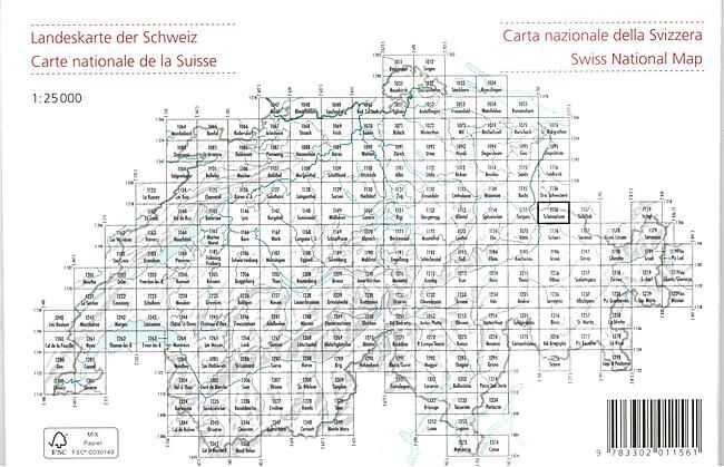 BUNDESAMT - 1156 SCHESAPLANA ECHELLE 1 25 000