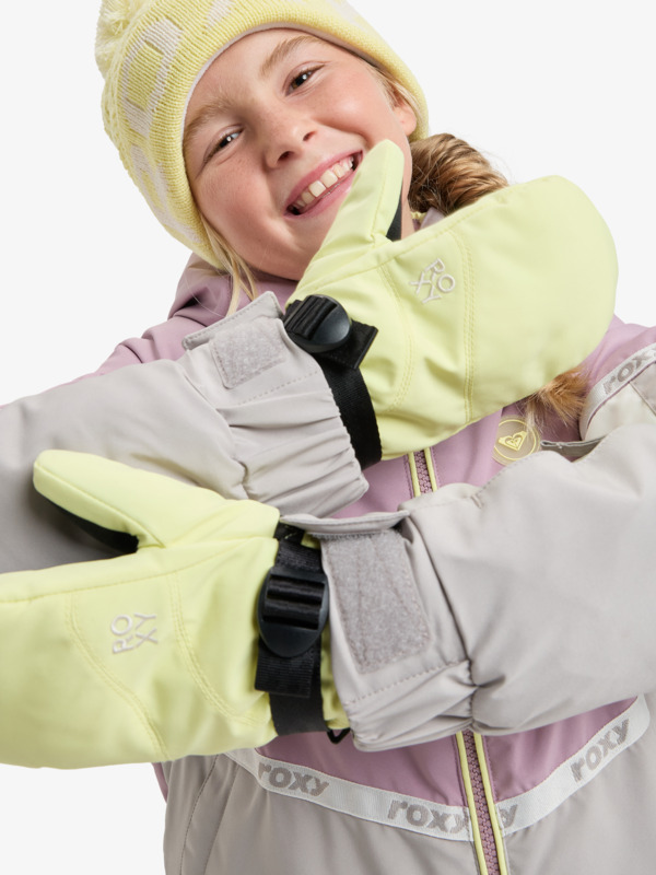 Roxy Jetty Girl Solid Moufles techniques ski/snowboard Jaune Fille