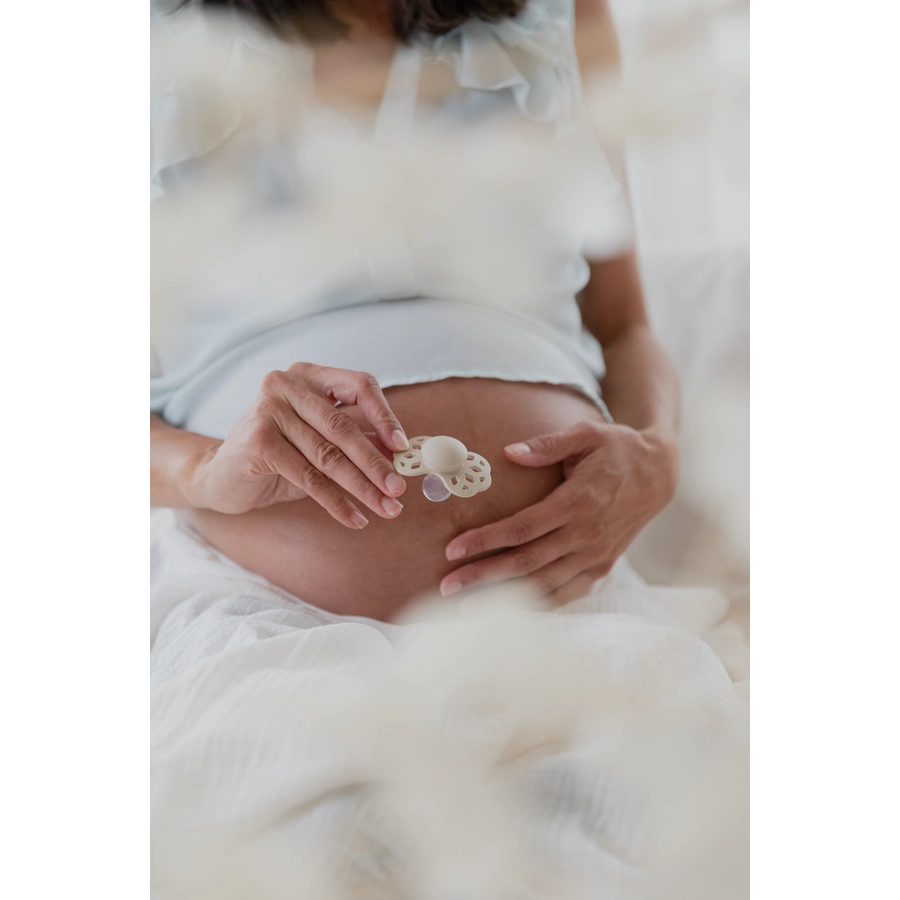 BIBS® Schnuller Infinity anatomischer Sauger 0-6 Monate Ivory & Sage 2 Stk.