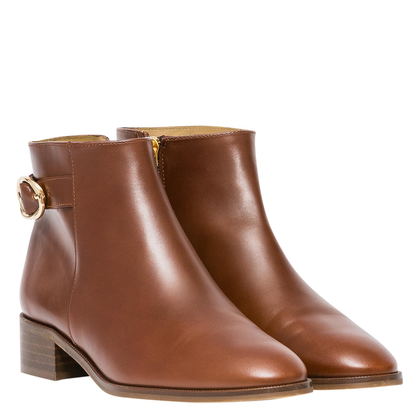 SIDONIE - Boots en cuir| Marron
