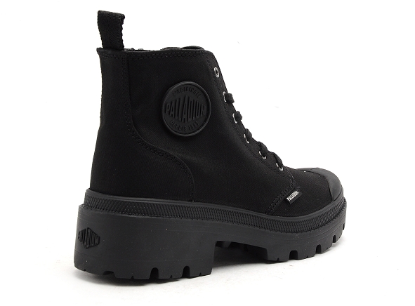 Palladium boots bottine plates femme palalbase twill miss noir