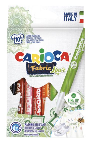 Tekstil-tusjer Carioca 10 stk
