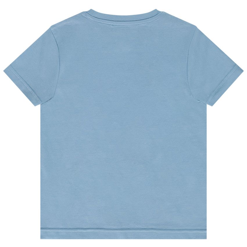 T-shirt manches courtes print fantaisie pour garçon - Bleu moyen