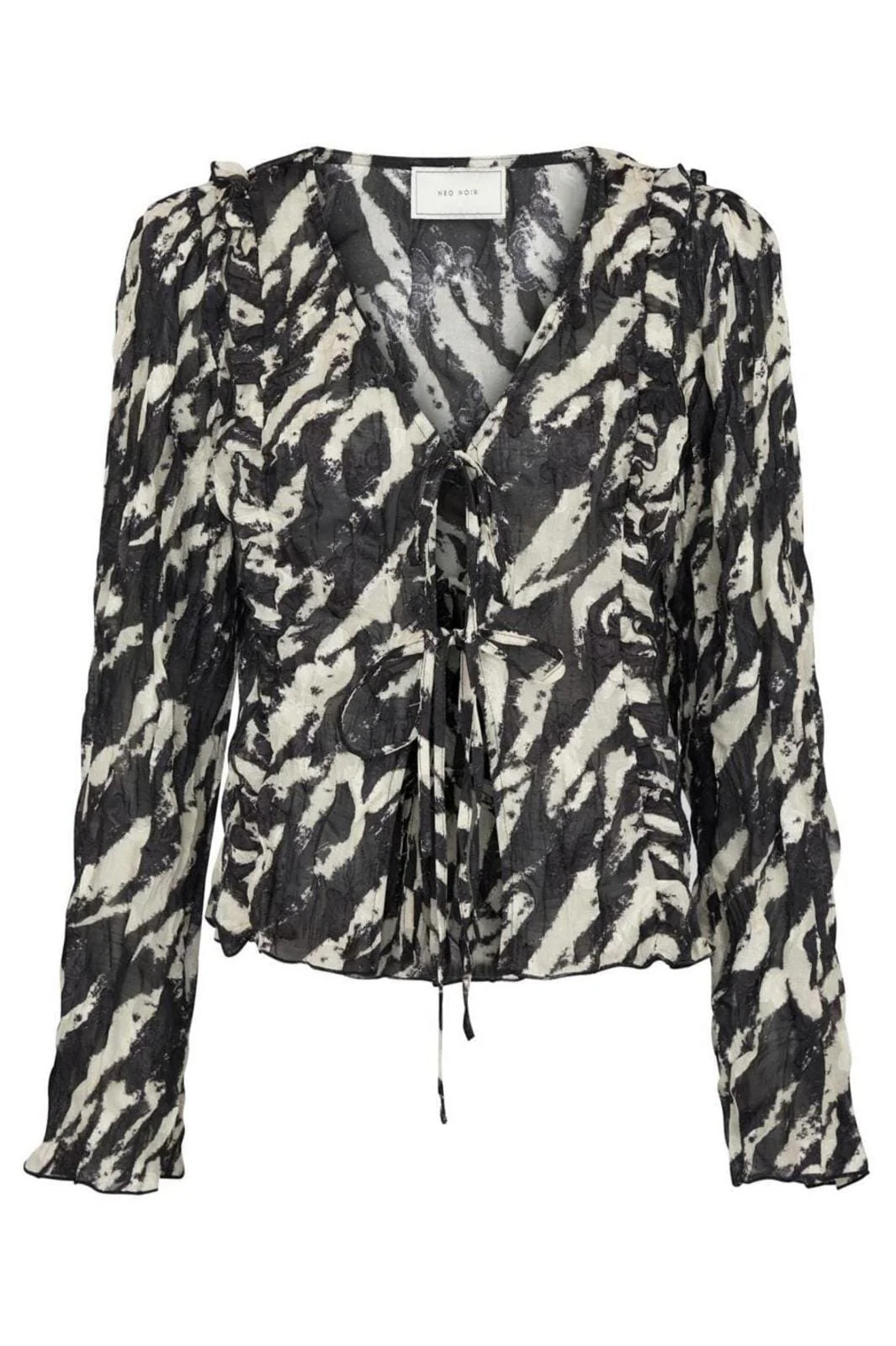 Neo Noir Indy Distressed Zebra Blouse