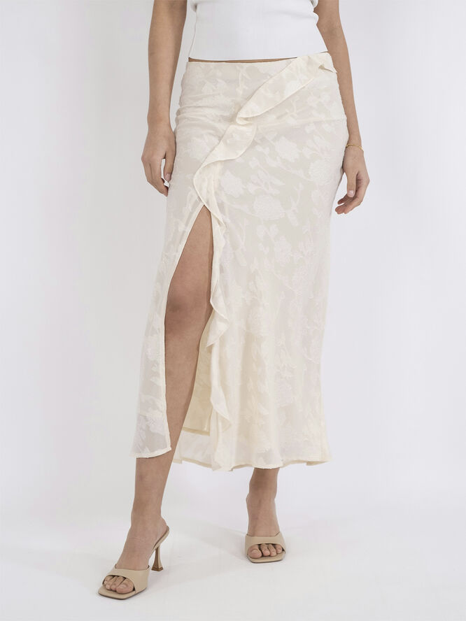 Neo Noir Vinza Burnout Skirt Off white
