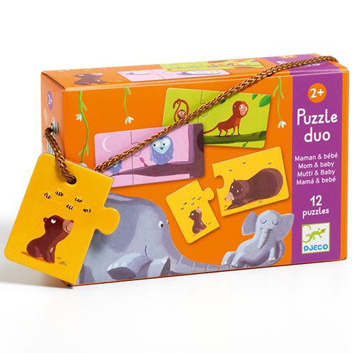 Djeco puzzel duo mama & baby (12x2st) DJ08157