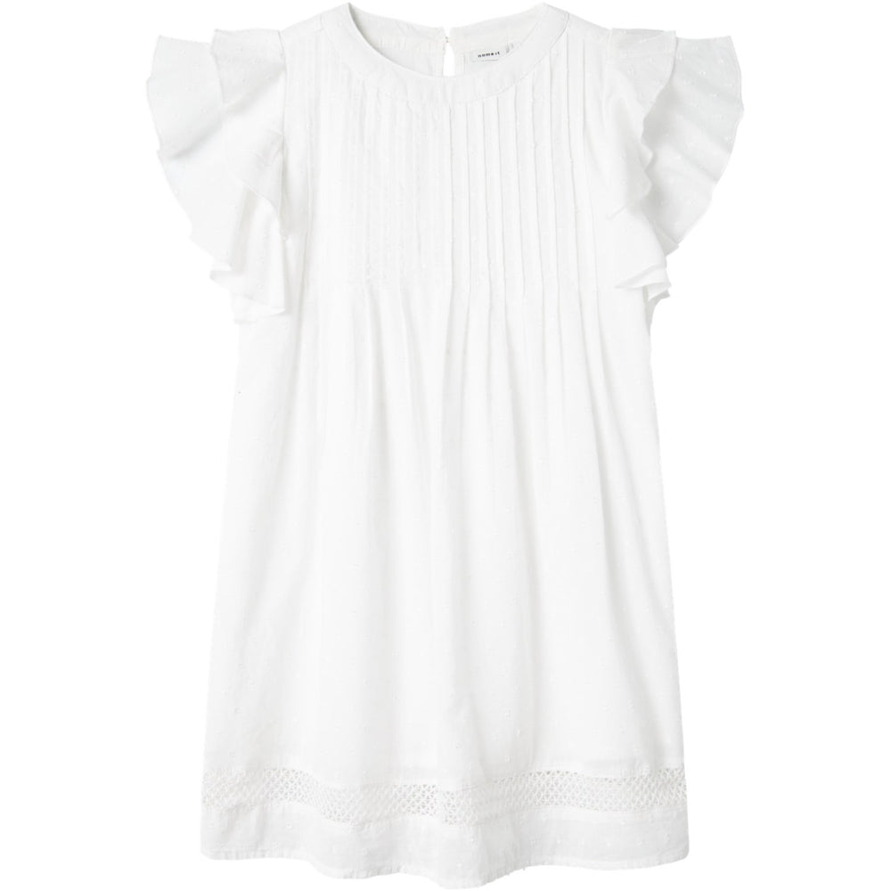Køb Name It Bright White Faride Kjole Noos