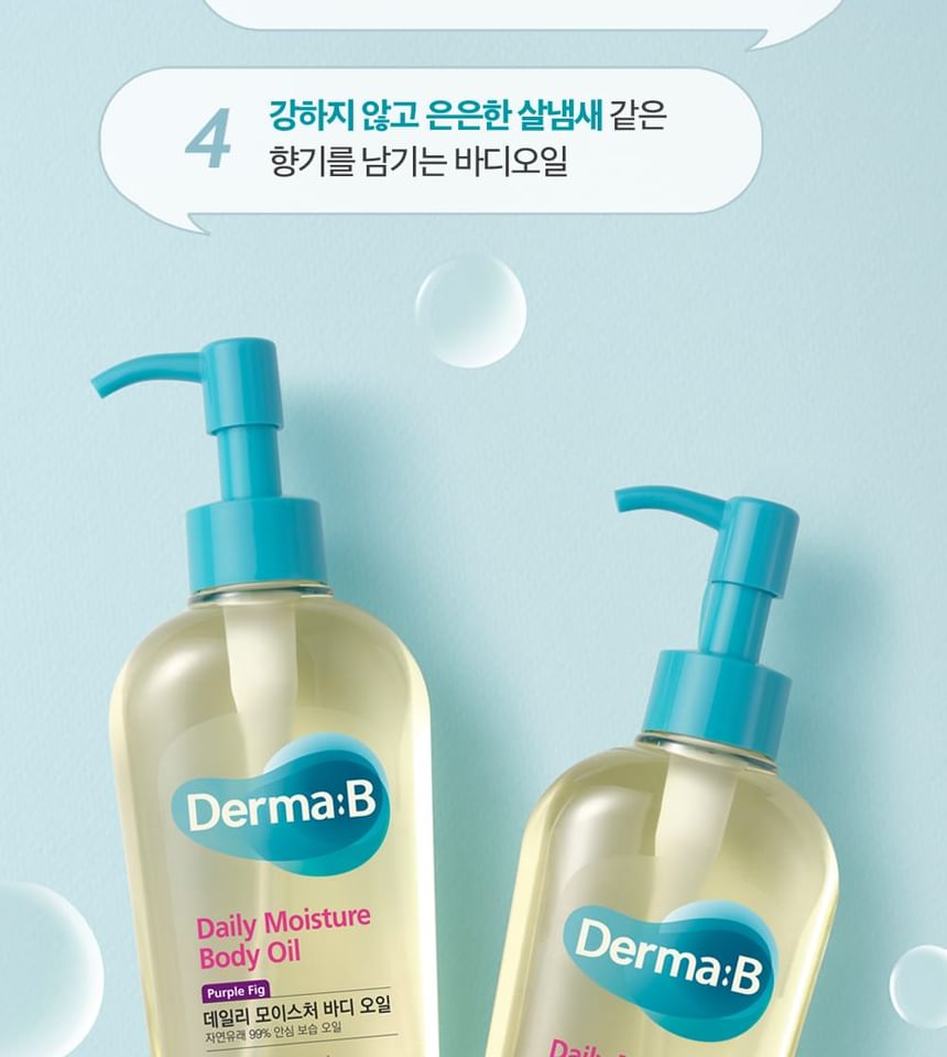 Derma: B - Dagelijkse vochtinbrengende lichaamsolie - 2 soorten