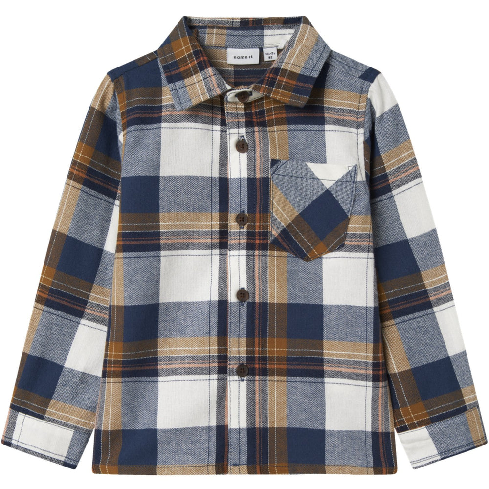 Køb Name It Insignia Blue Nmmowenta Ls Nreg Skjorte