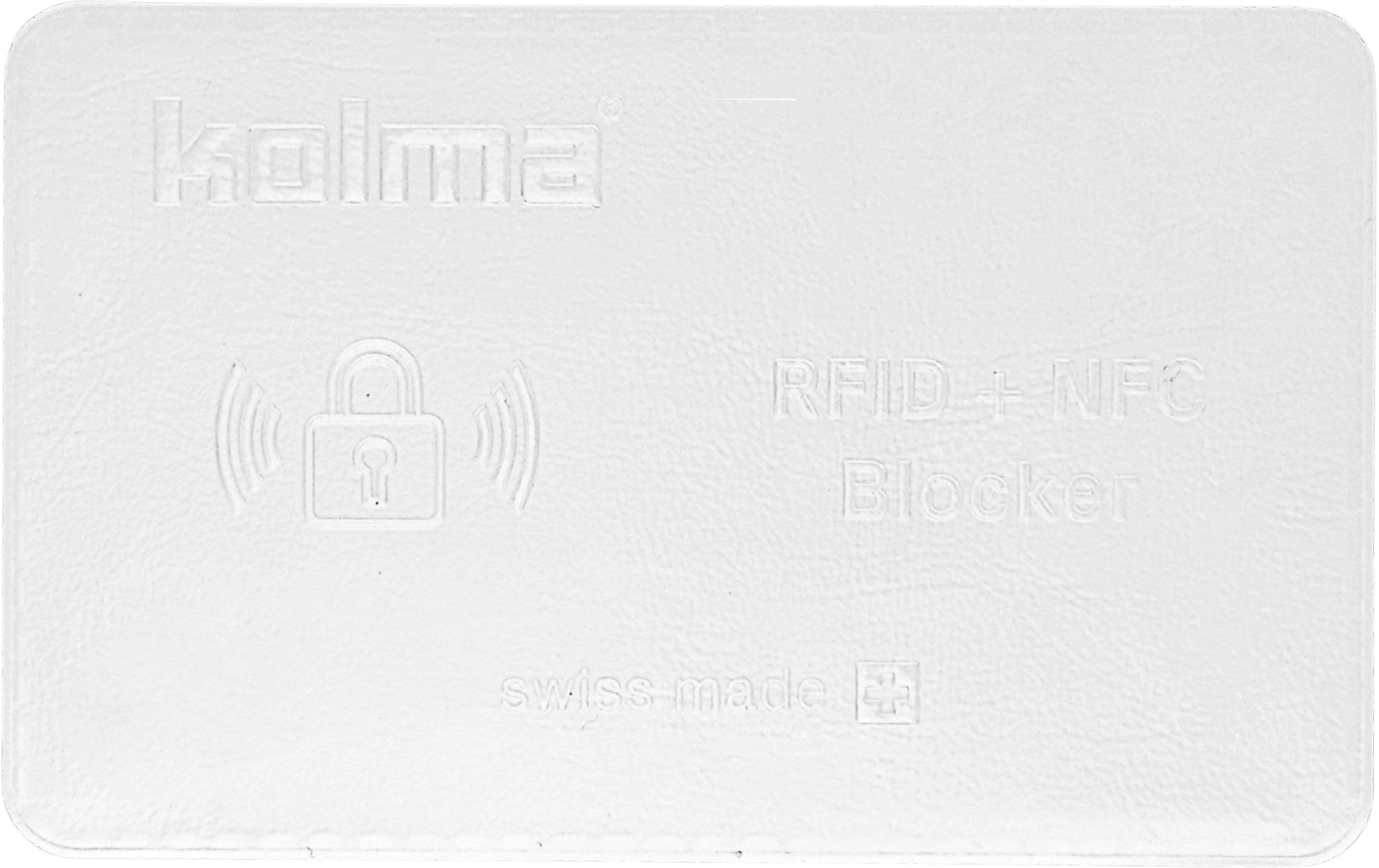 Kreditkartenhülle mit RFID Blocker WeissRFID/NFC-Schutzkarte für das Portemonnaie