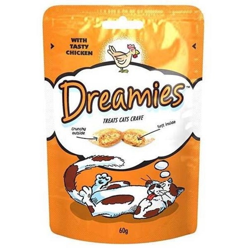 Petiscos para gatos com sabor natural de frango