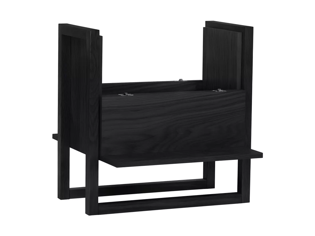 NewEst - Mini-bar design bois massif - Couleur - Noir