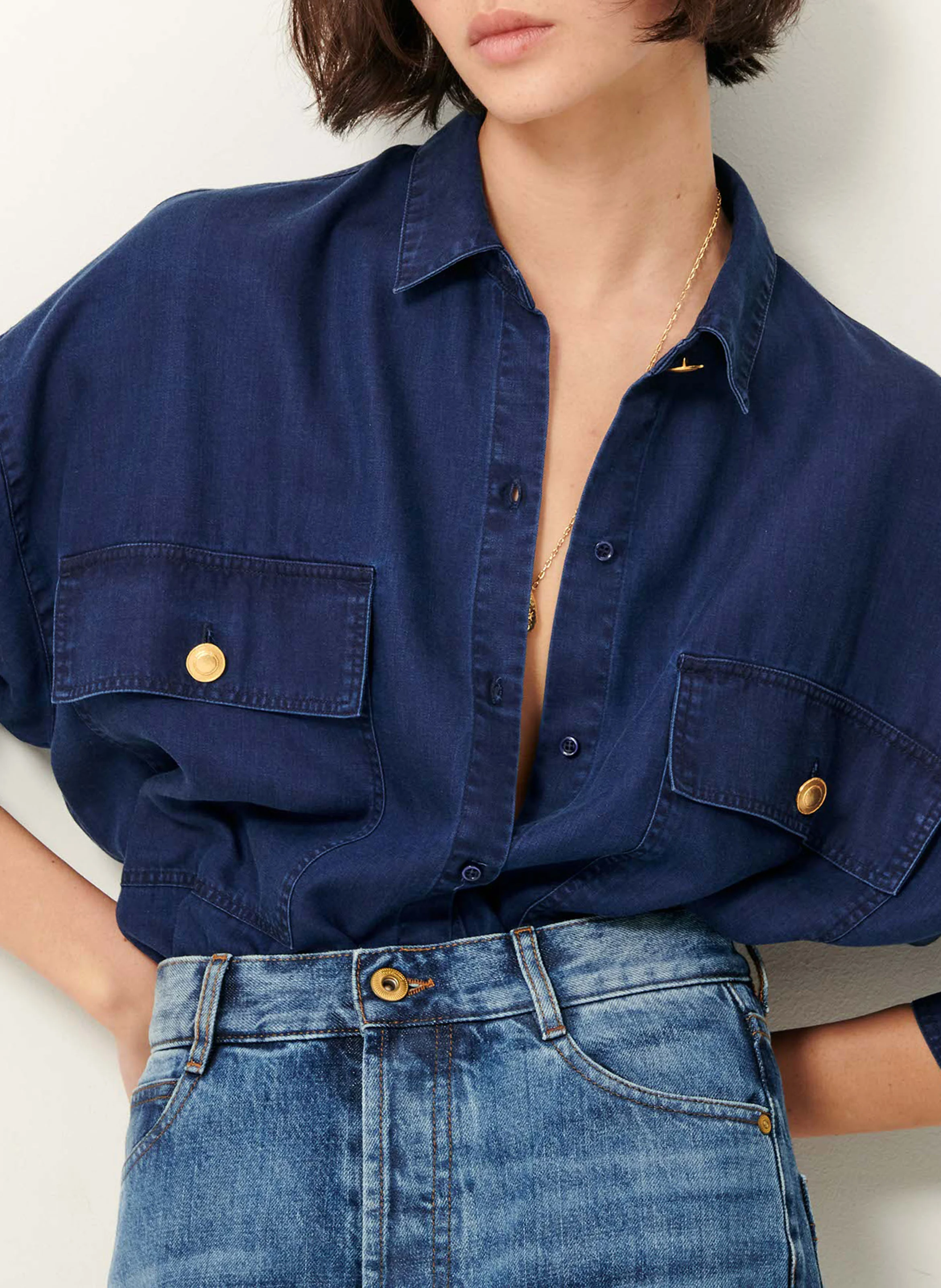 JAYNIM - Chemise droite | Bleu