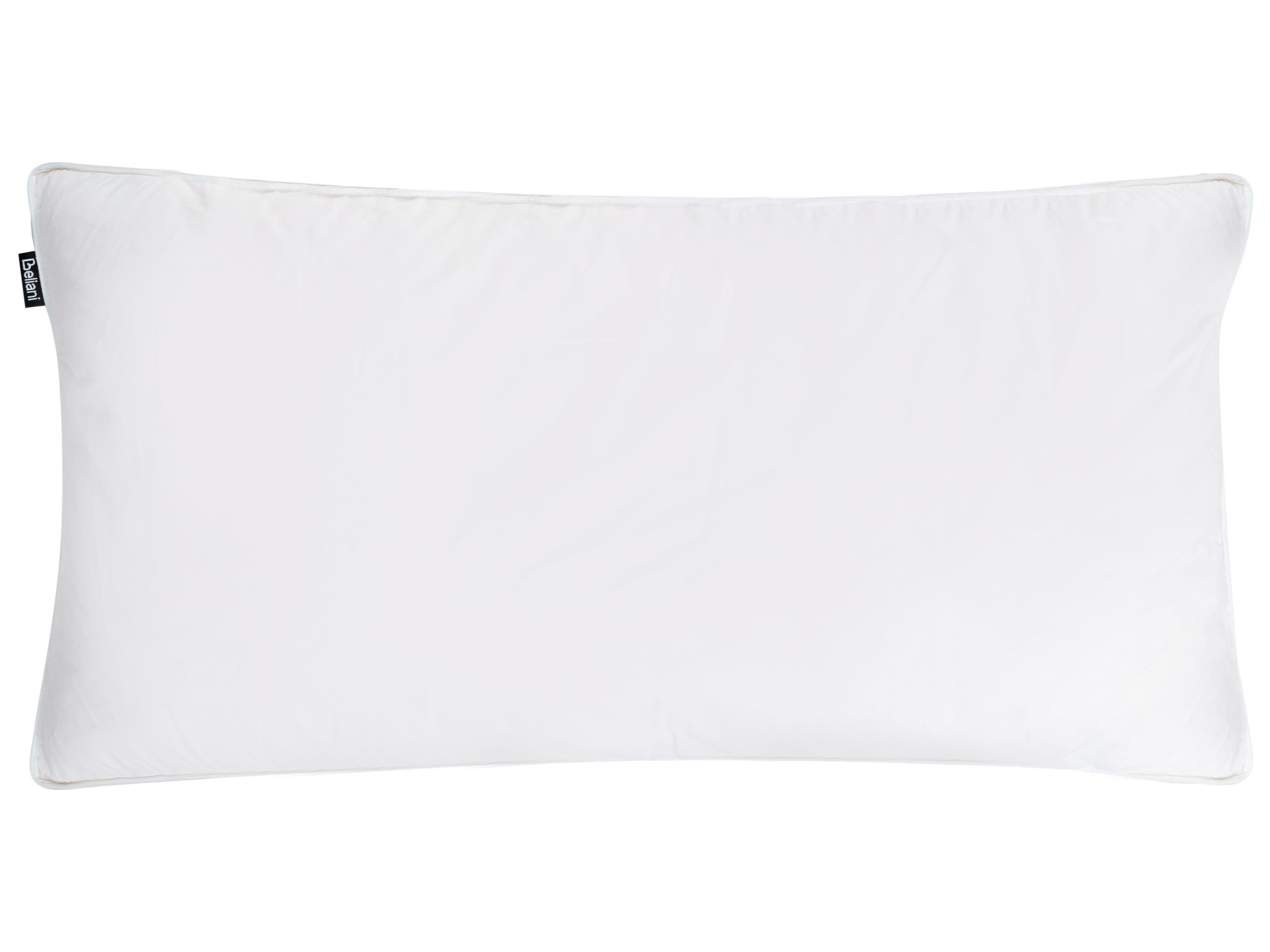 Set van 2 kussens VIHREN Laag Eendenveren en eendendons 40 x 80 cm Wit