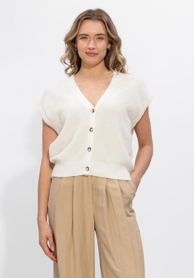 gebroken wit knit-ted vest marble