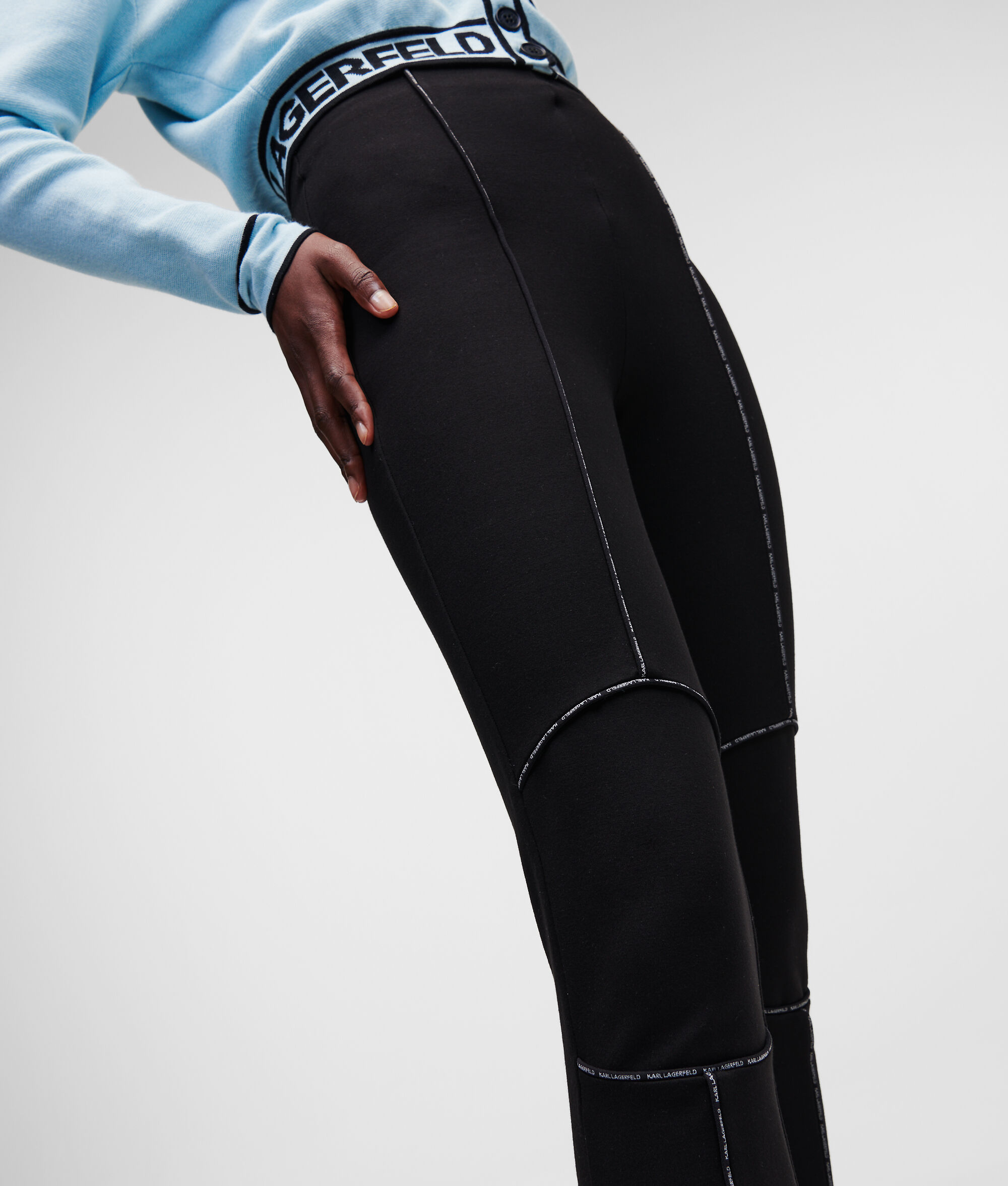 LEGGING EN PUNTO AVEC LOGO KARL