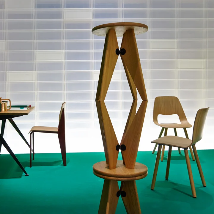 Vitra - Tabouret Solvay, Eiche dunkel / schwarz