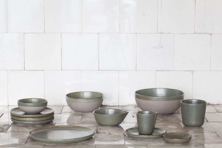 Serax Surface by Sergio Herman kom Ø15 set van 4 Indi Grey