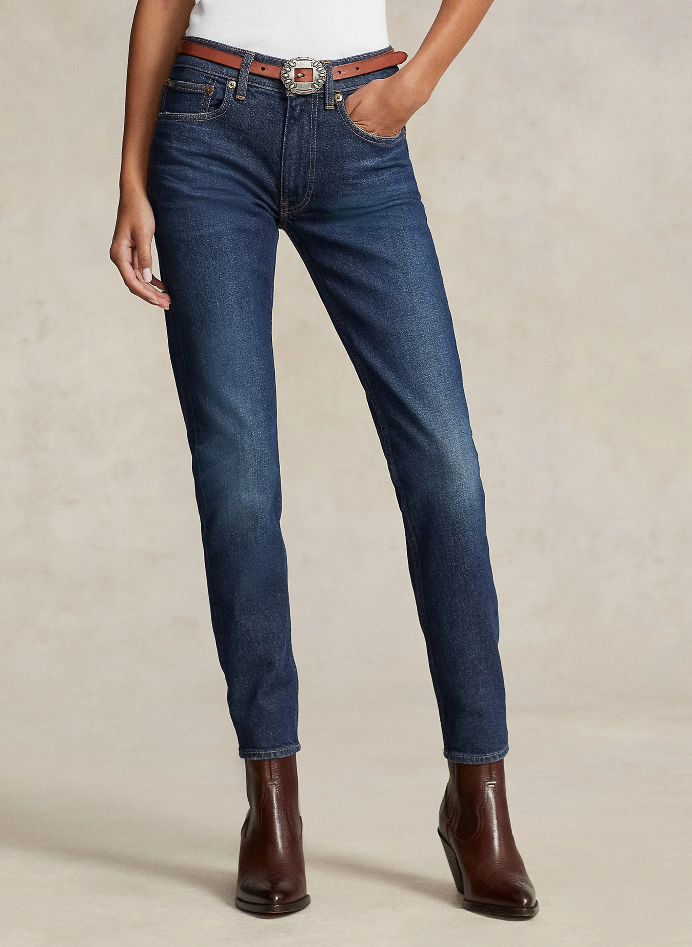 Jean skinny en coton stretch | Bleu