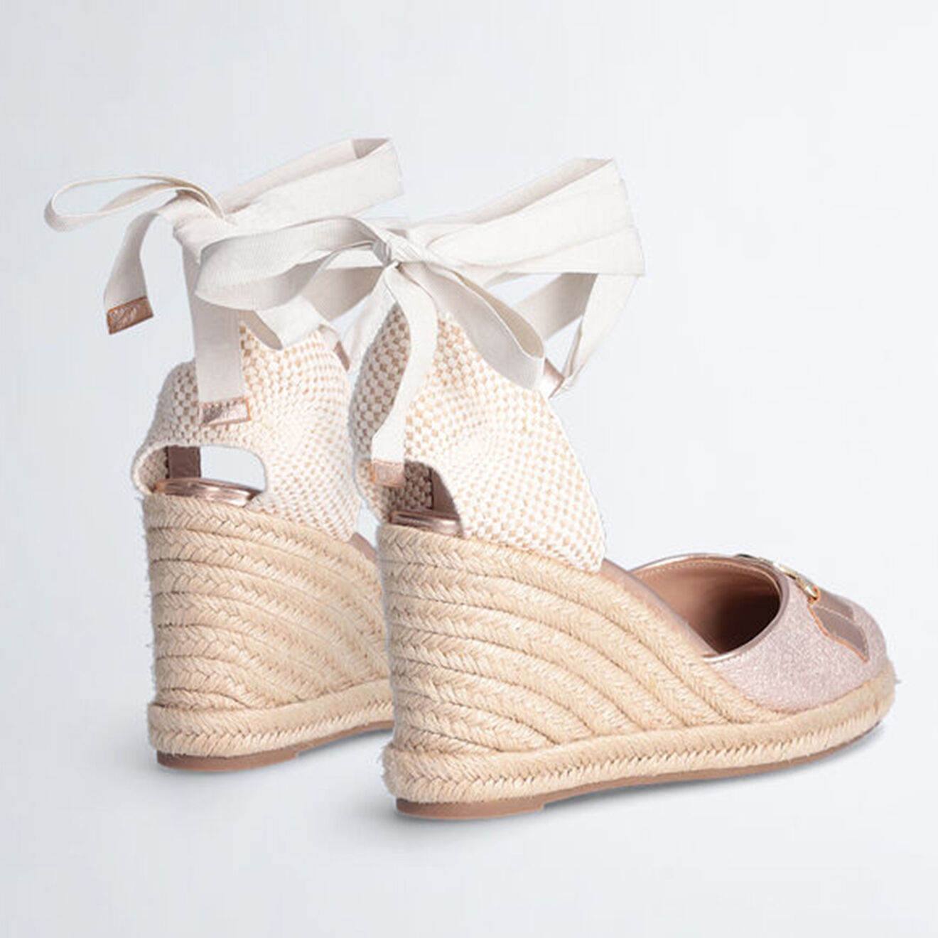 Liu-Jo Espadrilles compensées Damita roses - Talon 9 cm