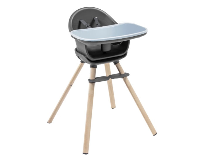 Moa 4-in-1 Hochstuhl 6 M - 7 Y   0 - 25 kg    4 verschiedene Möglichkeiten  |    Stilvolles, langlebiges Design  |    Hält jedem Chaos stand  |    Einfach zu installieren und anzupassen  |