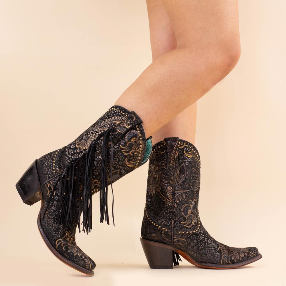 Corral cowboyboots A4492 black - gold