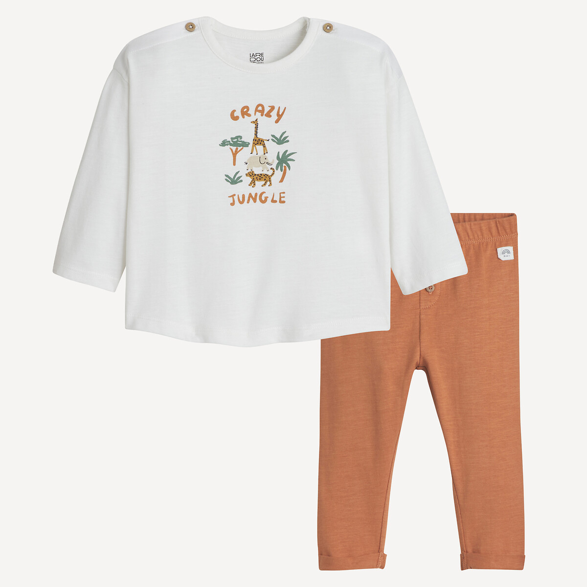 COLEÇÃO LA REDOUTE<br>Conjunto de 2 peças, camiseta e leggings