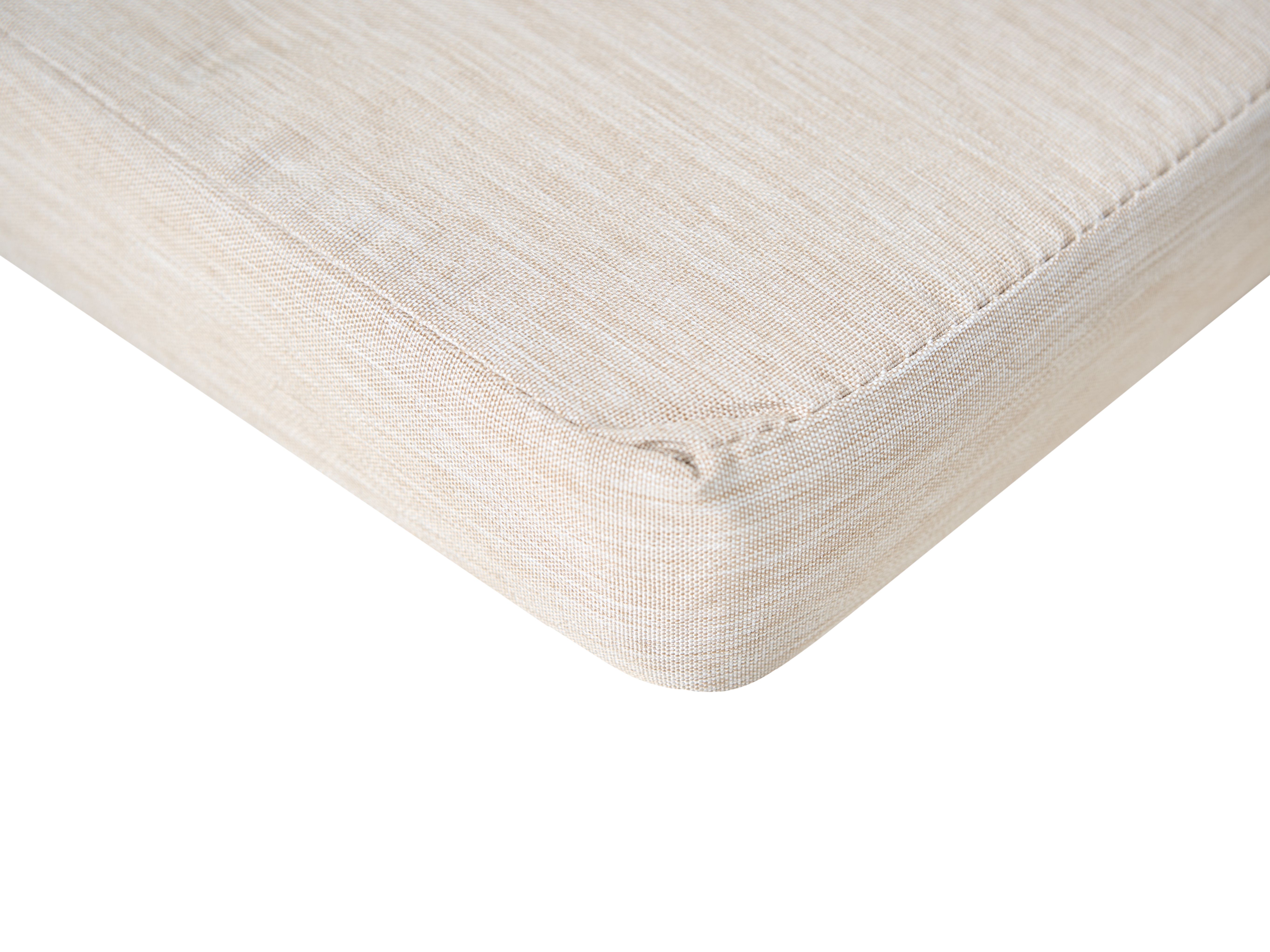 Ligstoel met kussen AMANTEA PREMIUM II Acaciahout Lichtbeige