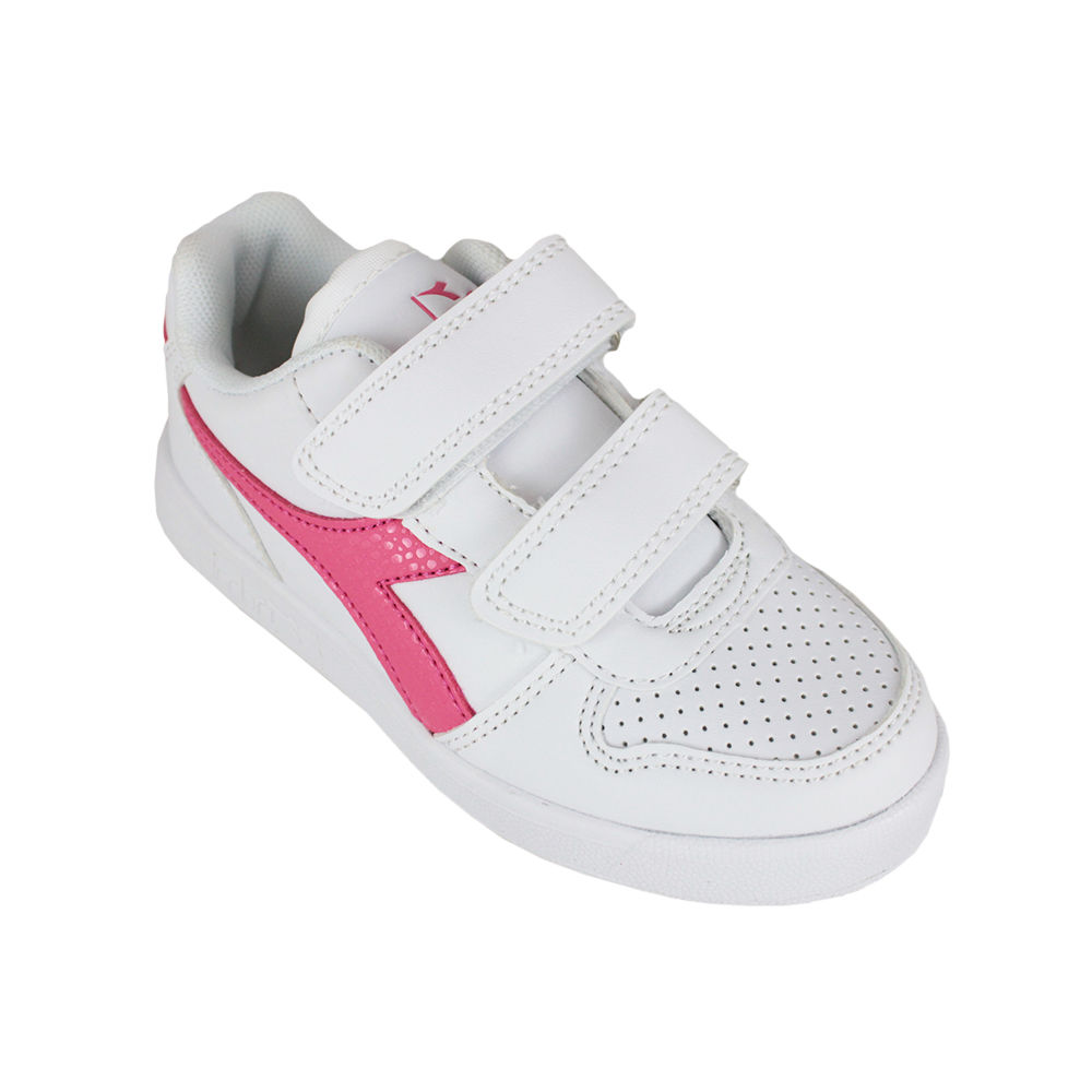 Tênis Diadora Playground Ps Girl C2322 Branco/Rosa Pink