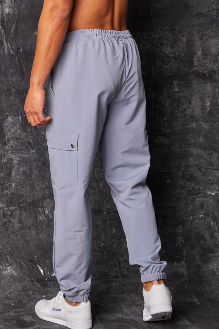 Pantalon de jogging fluide cargo gris foncé