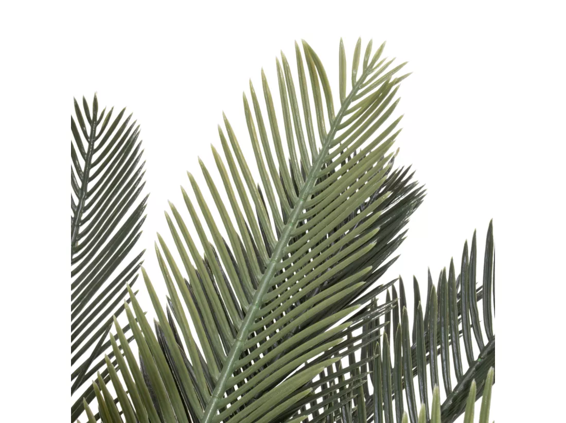 Cycas 85 - Plante Tropicale Artificielle Décorative Cycas H85 cm pour Intérieur Extérieur avec Pot Beige