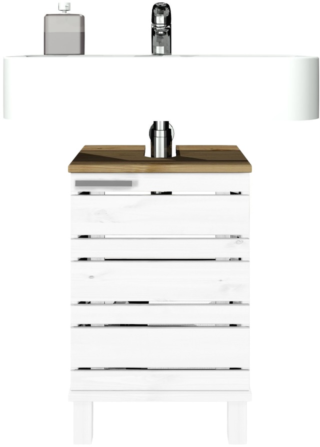 Home affaire Waschbeckenunterschrank »JOSIE« Breite 40 cm, aus Massivholz, Metallgriff, 1 Tür