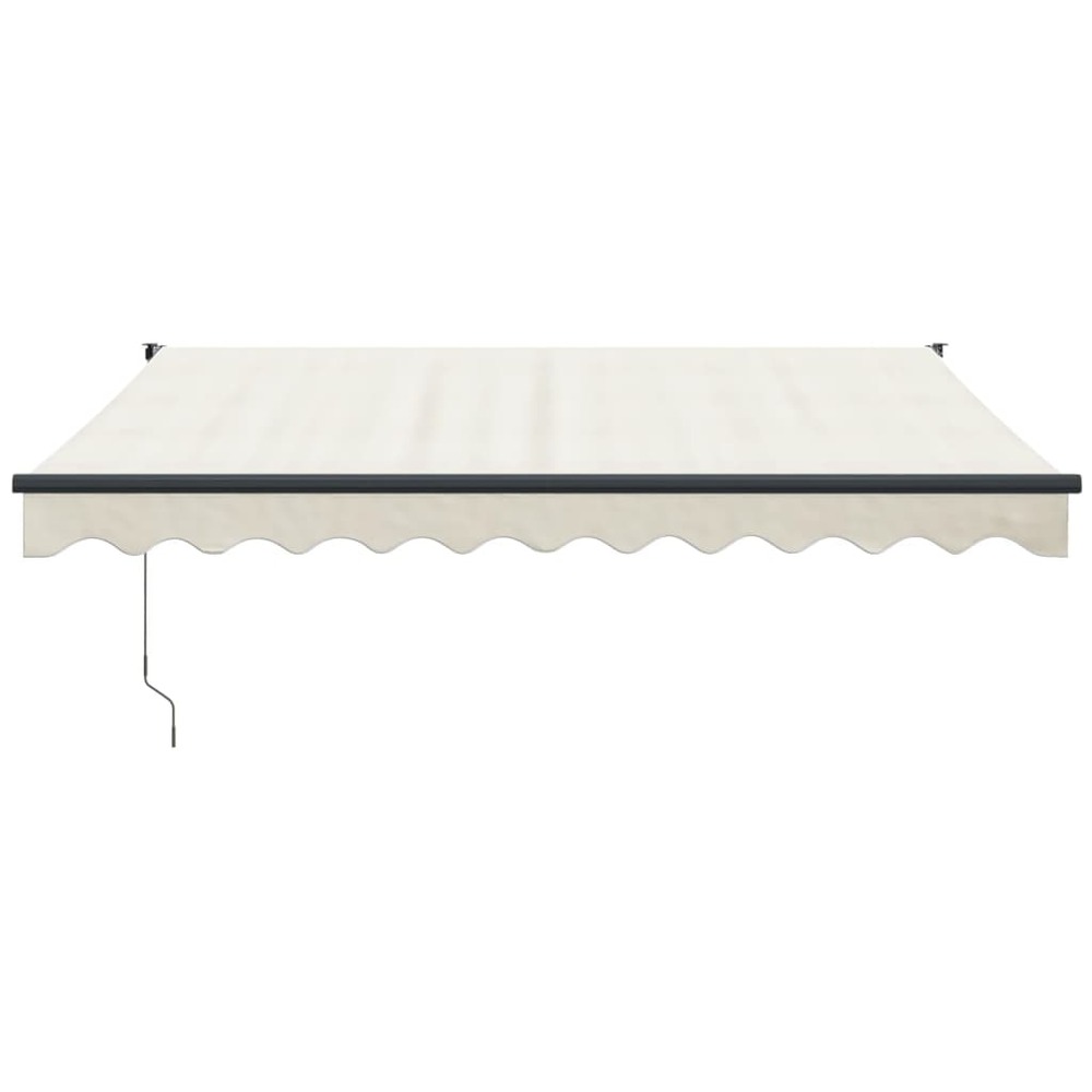 Auvent rétractable crème 3,5x2,5 m tissu et aluminium